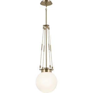 Albers LED 10.5 inch Champagne Bronze Pendant Ceiling Light in Brushed Gold and Champagne Bronze