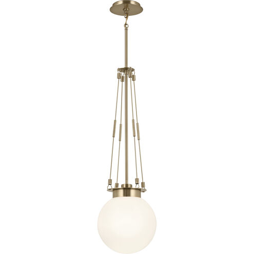 Albers LED 10.5 inch Muted Brushed Gold Pendant Ceiling Light in Brushed Gold and Champagne Bronze