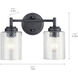 Winslow 2 Light 13 inch Black Wall Mt Bath 2 Arm Wall Light