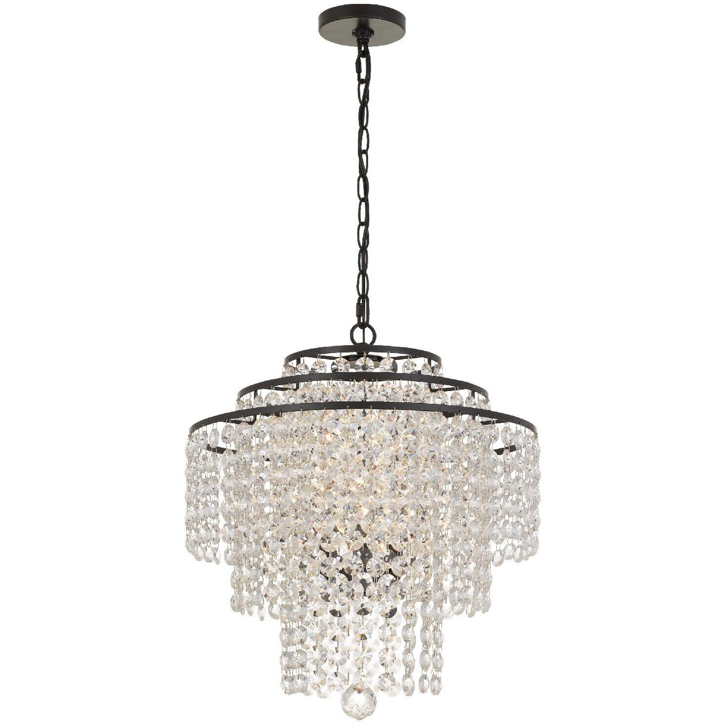 Arielle 4 Light 18 inch Dark Bronze Chandelier Ceiling Light