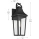 Cleary 1 Light 20 inch Textured Black Outdoor Wall Light