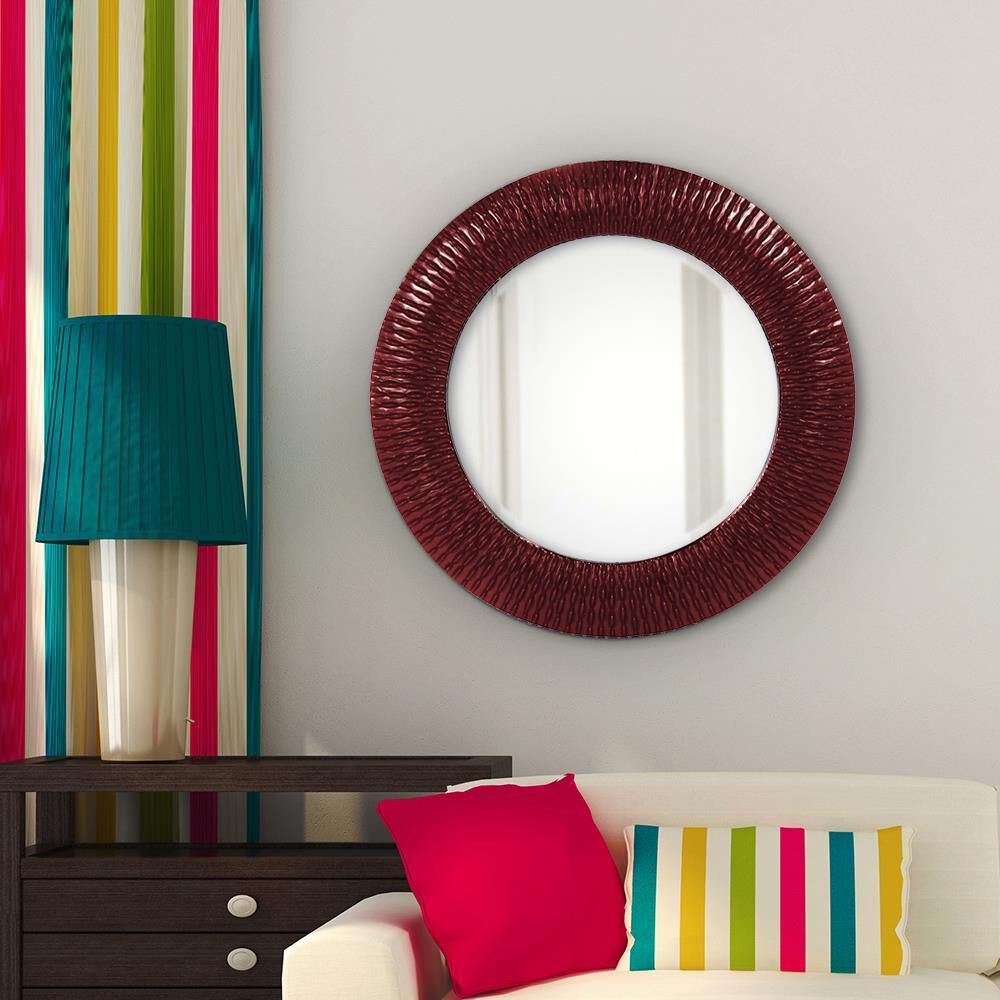 Bergman 32 X 32 inch Burgundy Mirror