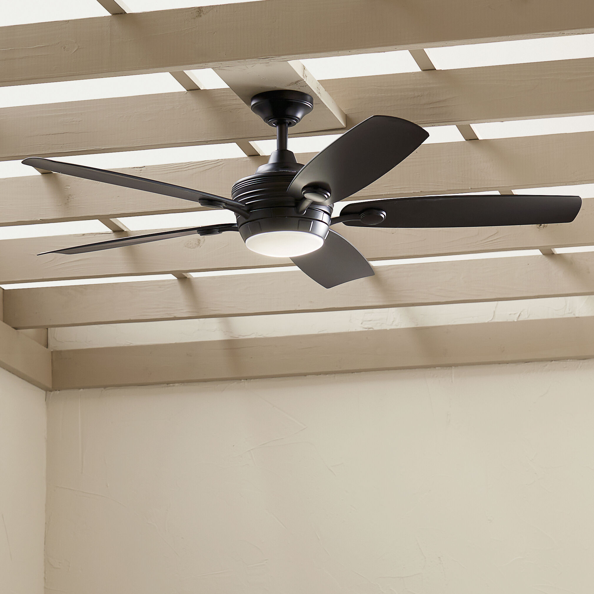 Tranquil 56 inch Satin Black with Black Blades Ceiling Fan