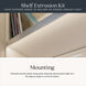 TE Series Silver 24 inch Shelf Extrusion Kit