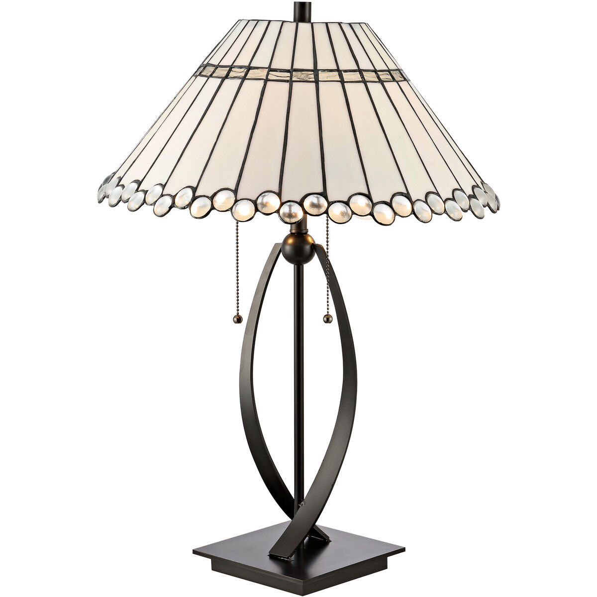 Evelyn 26 inch 60.00 watt Tiffany Bronze Table Lamp Portable Light