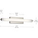 Independence LED 26 inch Brushed Nickel Linear Bath Large Wall Light, Large