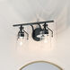 Everett 2 Light 16 inch Black Bath Vanity Light Wall Light