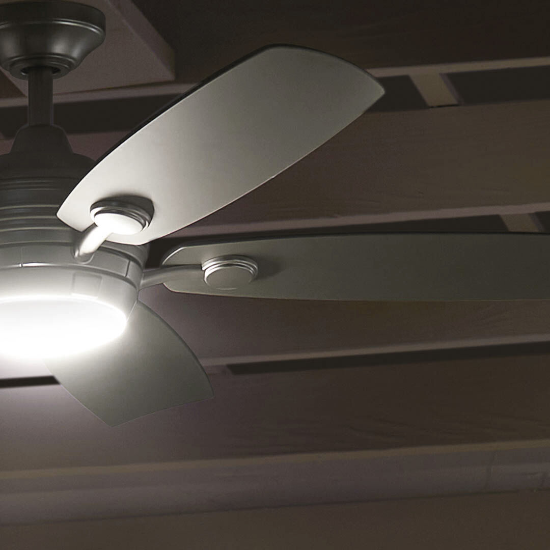 Tranquil 56 inch Brushed Nickel with Silver Blades Ceiling Fan