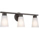 Stamos 3 Light 22 inch Olde Bronze Bath Vanity Light Wall Light, 3 Arm