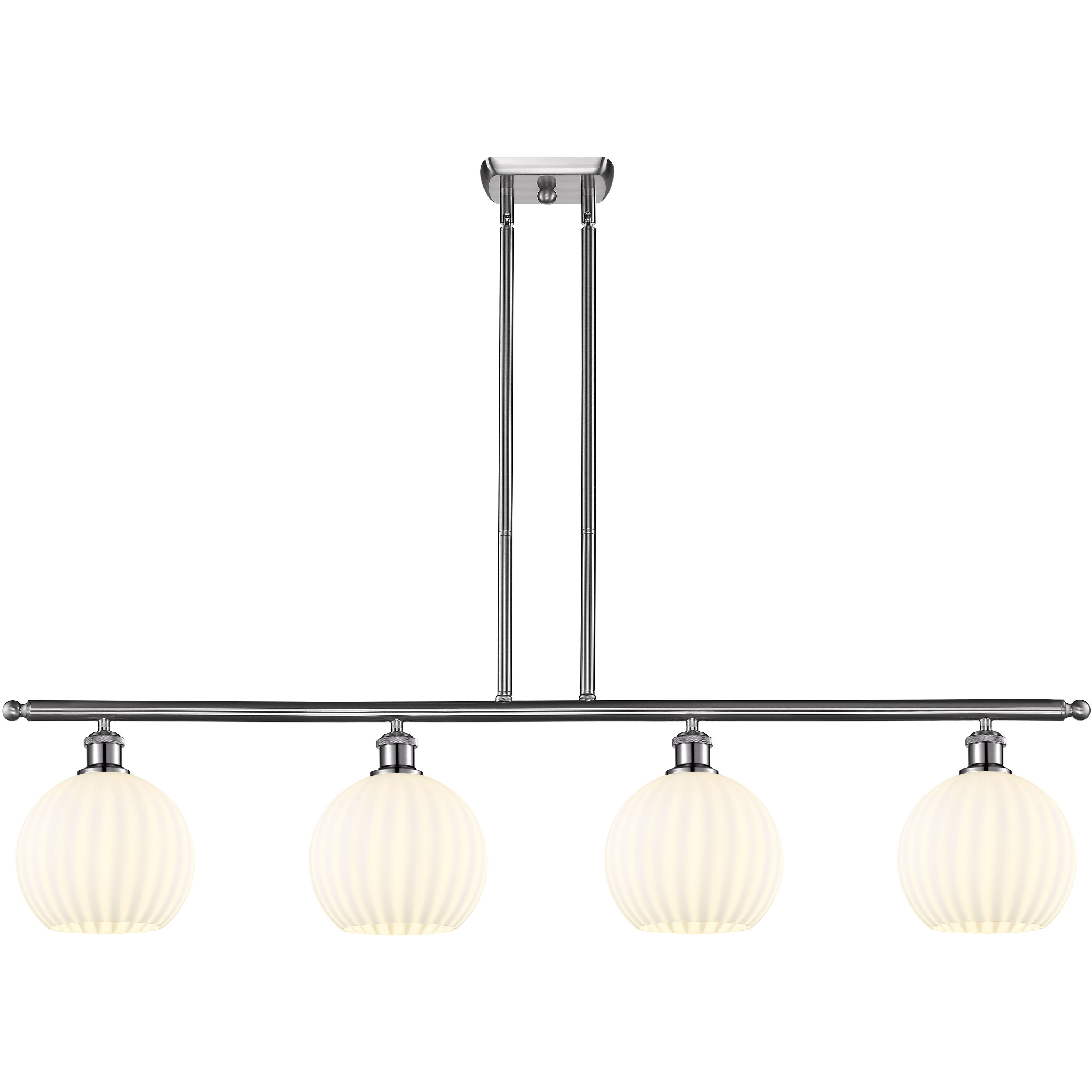 Ballston White Venetian 4 Light 48.00 inch Island Light