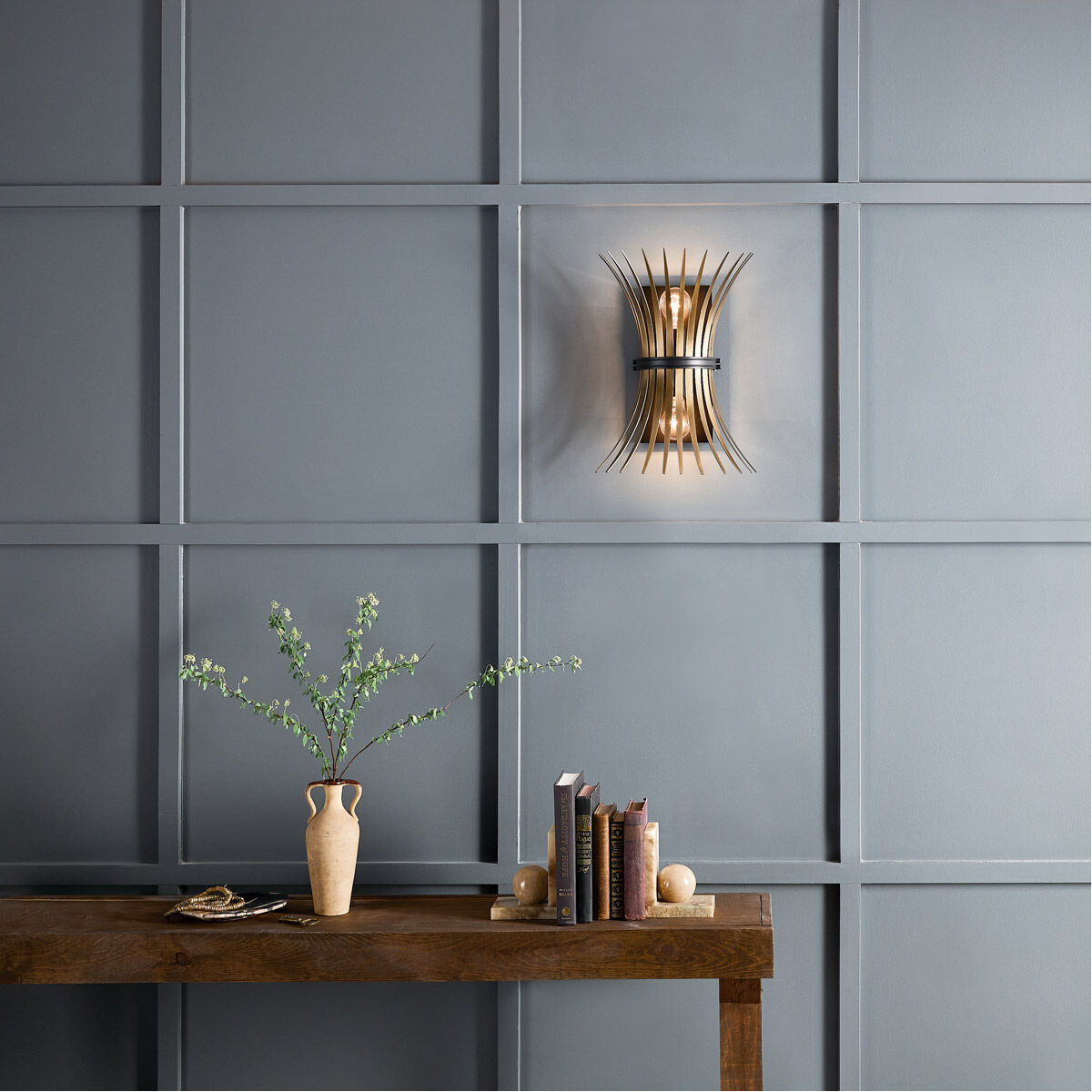 Homestead Baile 2 Light 8 inch Black Wall Sconce Wall Light, Baile