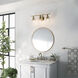 Everett 3 Light 24 inch Brushed Brass Bath Vanity Light Wall Light