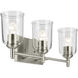 Shailene 3 Light 21 inch Brushed Nickel Bath Light Wall Light