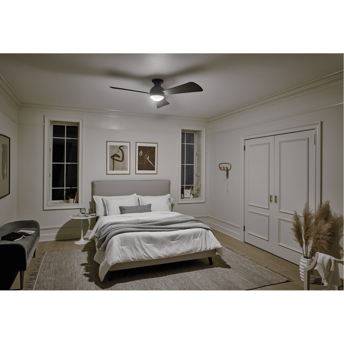 Sola 54 inch Olde Bronze with Brown Blades Ceiling Fan