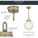 Andorra 1 Light Champagne Bronze Pendant Ceiling Light