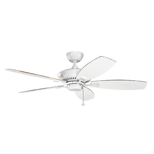 Canfield 52 inch Matte White with Wthrd Wh Wn Blades Ceiling Fan