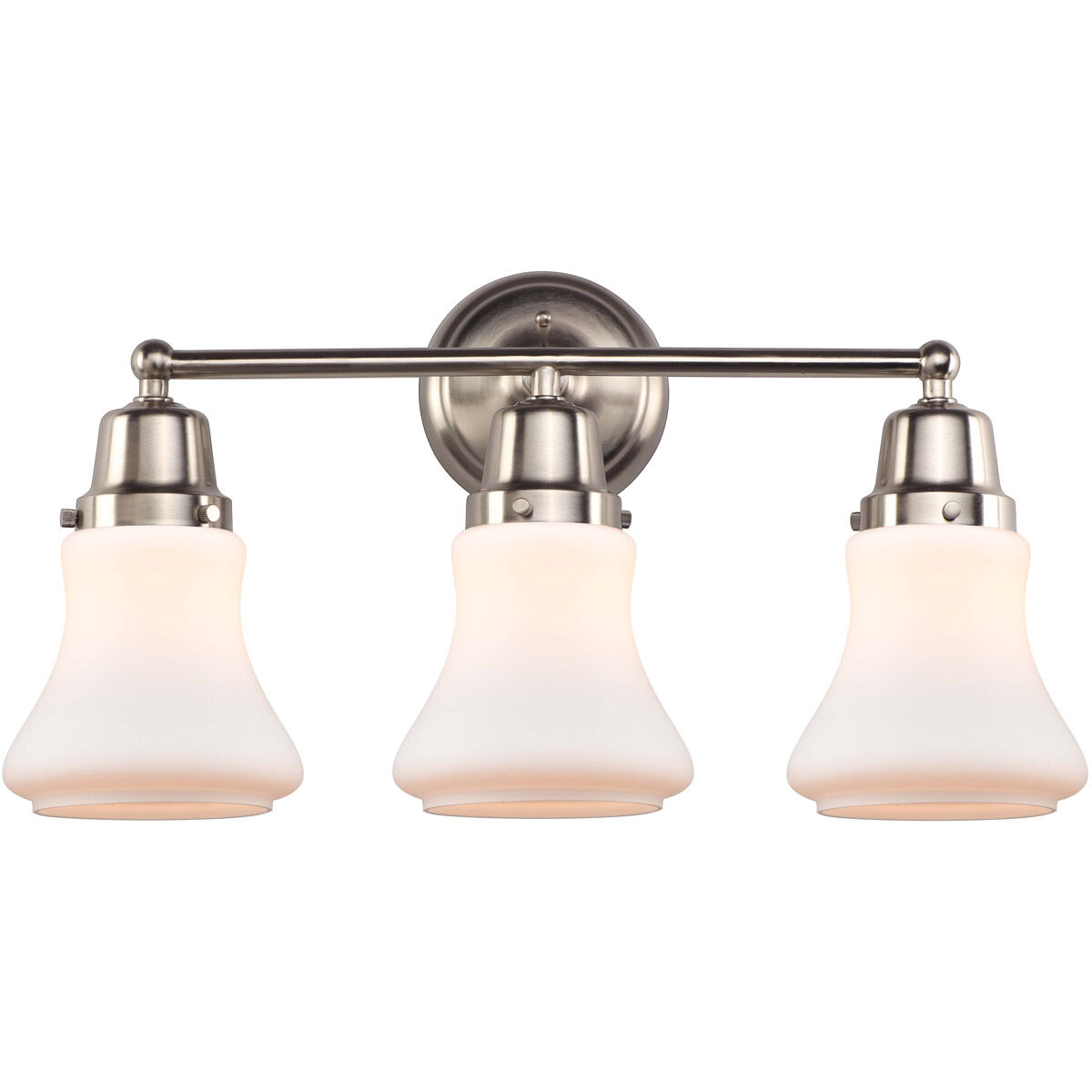 Aditi Bellmont 3 Light 22 inch Brushed Satin Nickel Bath Vanity Light Wall Light, Aditi