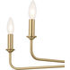 Pallas 6 Light 32.25 inch Brushed Natural Brass Chandelier Ceiling Light