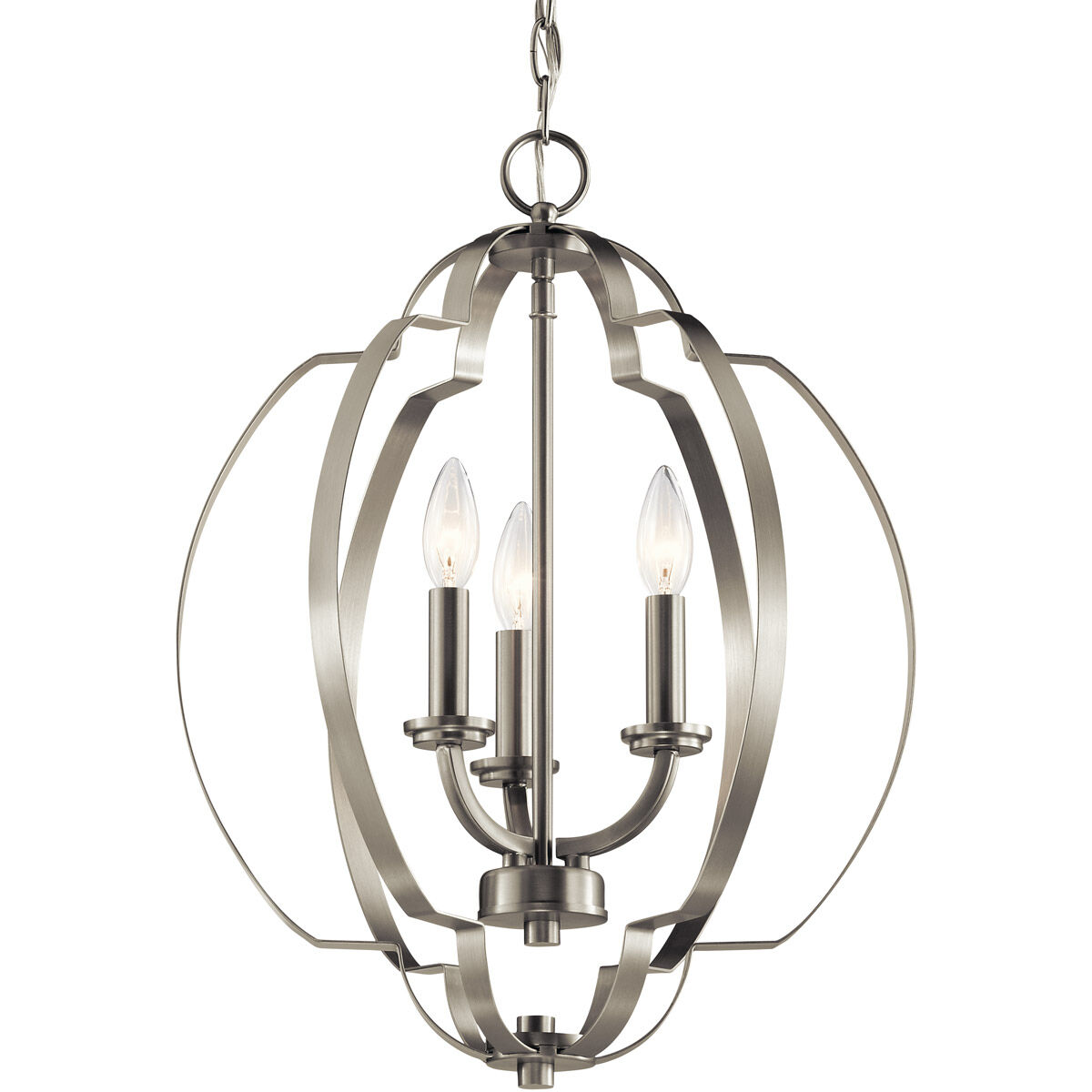 Voleta 3 Light 17 inch Brushed Nickel Pendant Ceiling Light