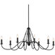 Homestead Freesia 8 Light 20 inch Textured Black Chandelier Ceiling Light, Freesia