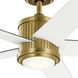 Brahm 56 inch Natural Brass with Walnut Blades Ceiling Fan