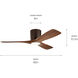 Volos 48 inch Satin Natural Bronze with Walnut Blades Ceiling Fan