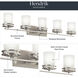 Hendrik 5 Light 43 inch Brushed Nickel Wall Mt Bath 5 Arm Or More Wall Light in Satin Etched Cased Opal