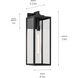 Branner 1 Light 24 inch Black Textured Outdoor Wall, Large