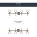 Avery 4 Light 33 inch Brushed Nickel Wall Mt Bath 4 Arm Wall Light