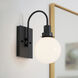 Hex LED 5.75 inch Black Wall Sconce Wall Light