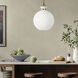 Laria 1 Light Champagne Bronze Pendant Ceiling Light in Opal