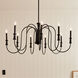 Homestead Karthe 9 Light 42 inch Black Chandelier Ceiling Light, Karthe