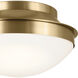 Bretta 2 Light 13.5 inch Brushed Natural Brass Flush Mount Ceiling Light