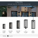 Calen 1 Light 14 inch Textured Black Outdoor Wall Light