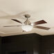 Vinea 52 inch Brushed Stainless Steel with Black Blades Ceiling Fan