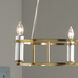 Rosalind 3 Light 19.5 inch Brushed Natural Brass Chandelier Ceiling Light