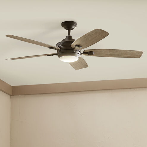 Tranquil 56 inch Olde Bronze with Weathered Medium Oak Blades Ceiling Fan
