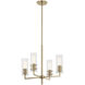 Velestino 4 Light Champagne Bronze Chandelier Ceiling Light