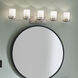 Hendrik 5 Light 43 inch Brushed Nickel Wall Mt Bath 5 Arm Or More Wall Light in Satin Etched Cased Opal