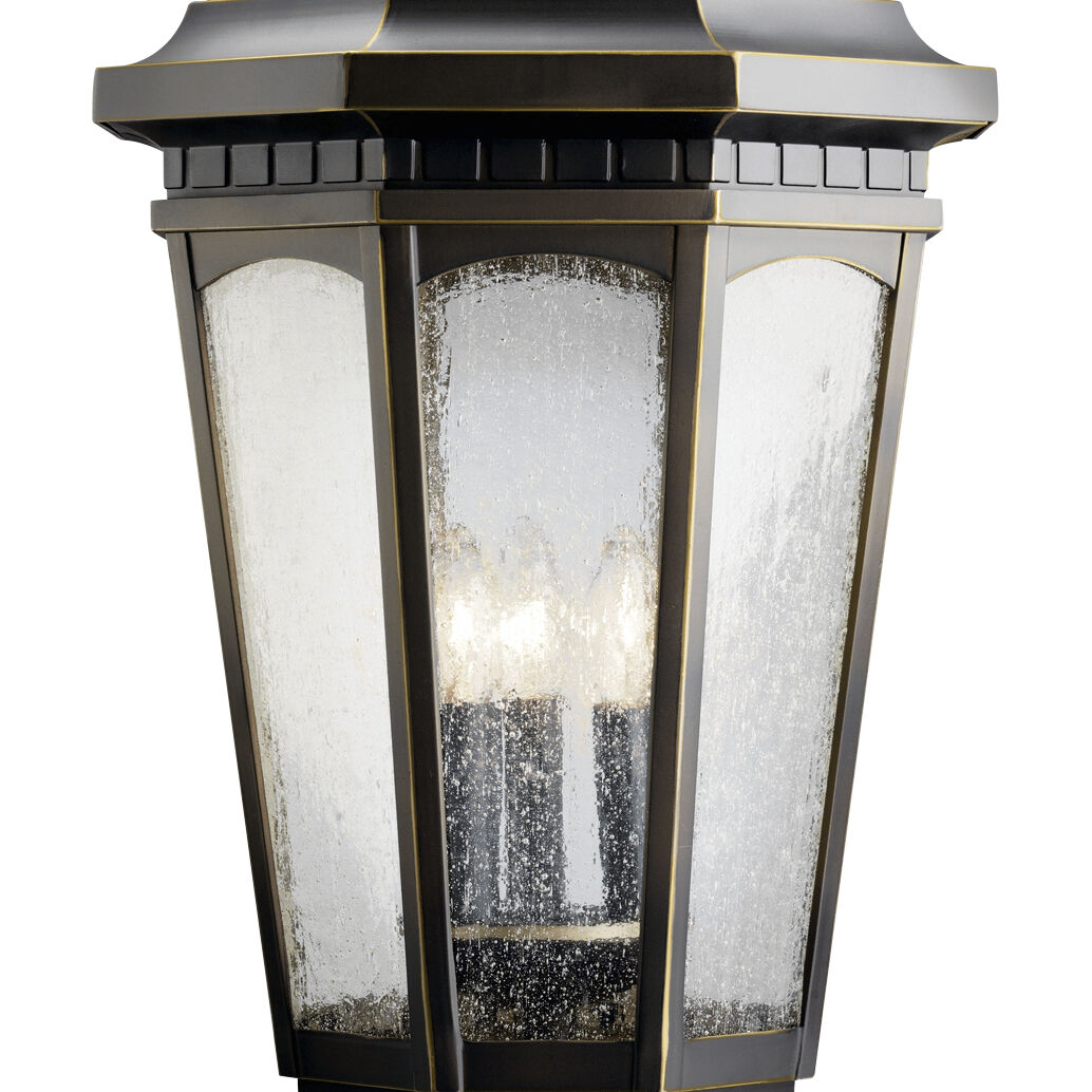 Courtyard 3 Light 27 inch Rubbed Bronze Outdoor Post Lantern