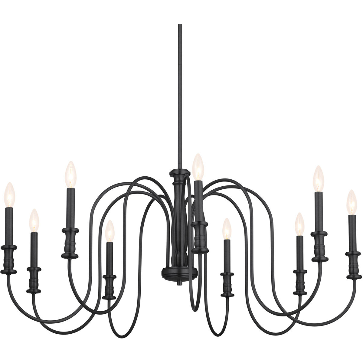 Homestead Karthe 9 Light 42 inch Black Chandelier Ceiling Light