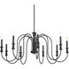 Homestead Karthe 9 Light 42 inch Black Chandelier Ceiling Light, Karthe