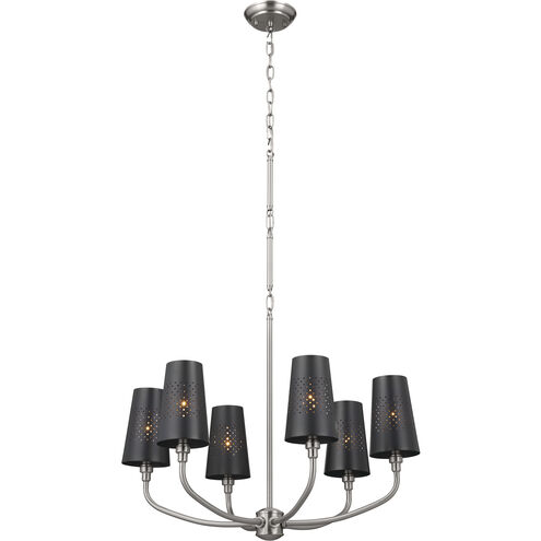 Adeena 6 Light 26.75 inch Classic Pewter Chandelier Ceiling Light