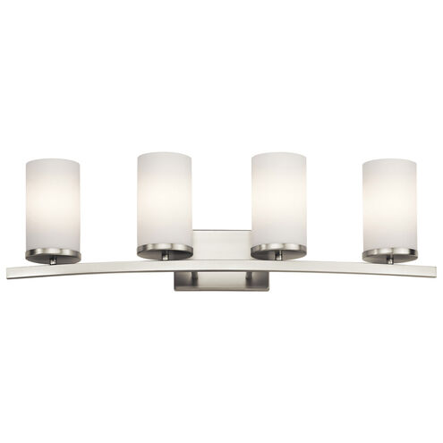 Crosby 4 Light 31 inch Brushed Nickel Wall Mt Bath 4 Arm Wall Light