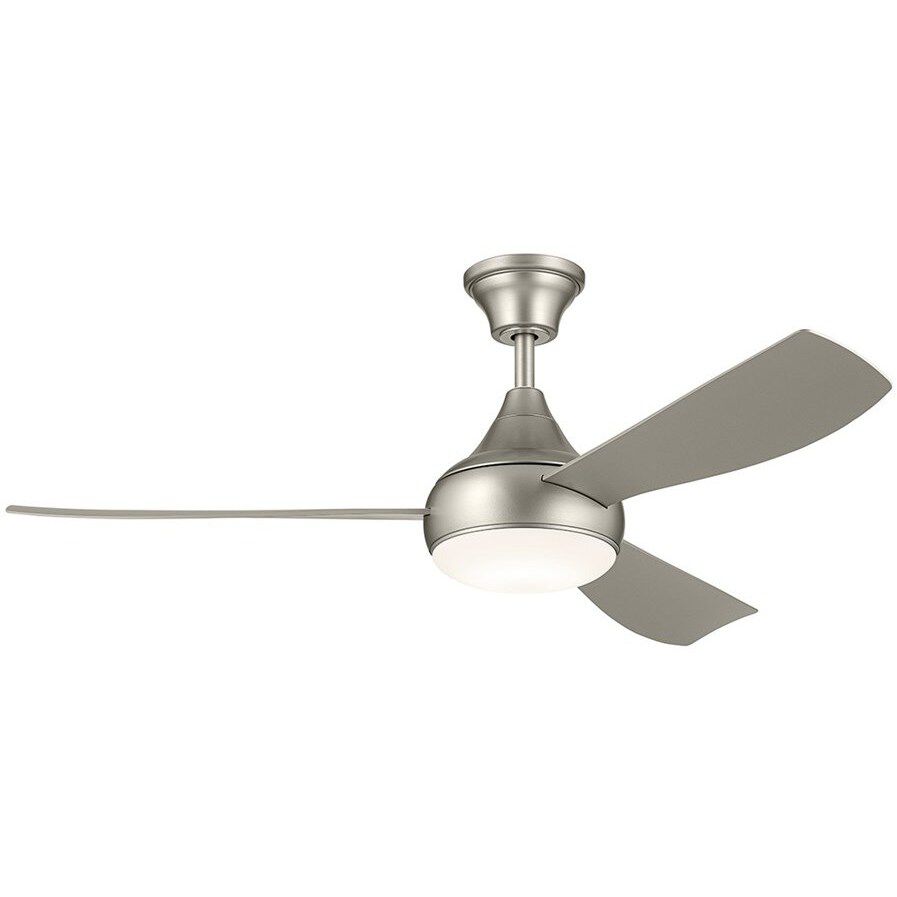 Ample 54 inch Brushed Nickel with Silver Blades Ceiling Fan