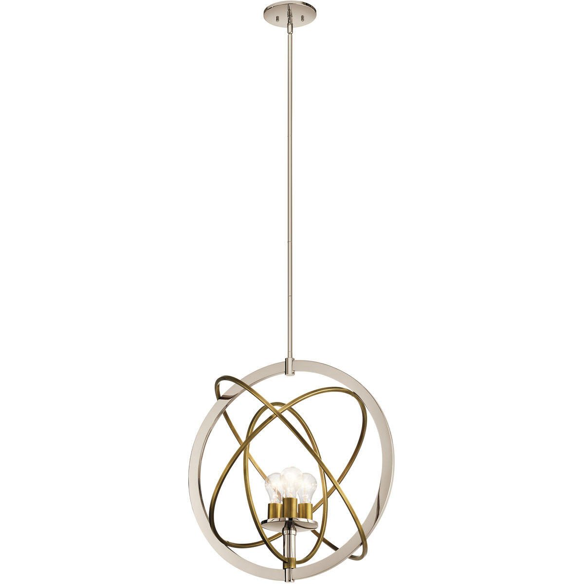 Ibis 3 Light 23 inch Polished Nickel Pendant Ceiling Light