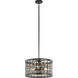Aldergate 3 Light 18 inch Black Pendant/Semi Flush Ceiling Light