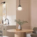 Nella 1 Light Black Pendant Ceiling Light
