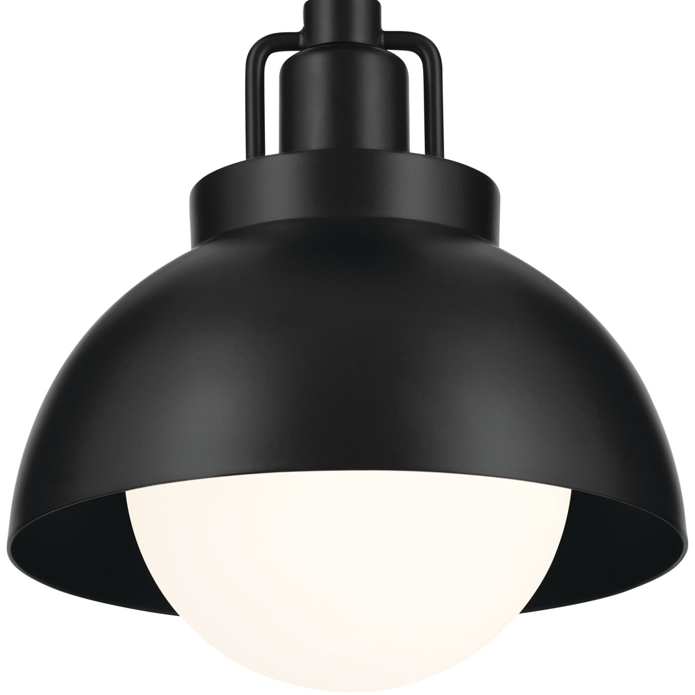 Niva LED 8 inch Black Semi Flush Mount Ceiling Light