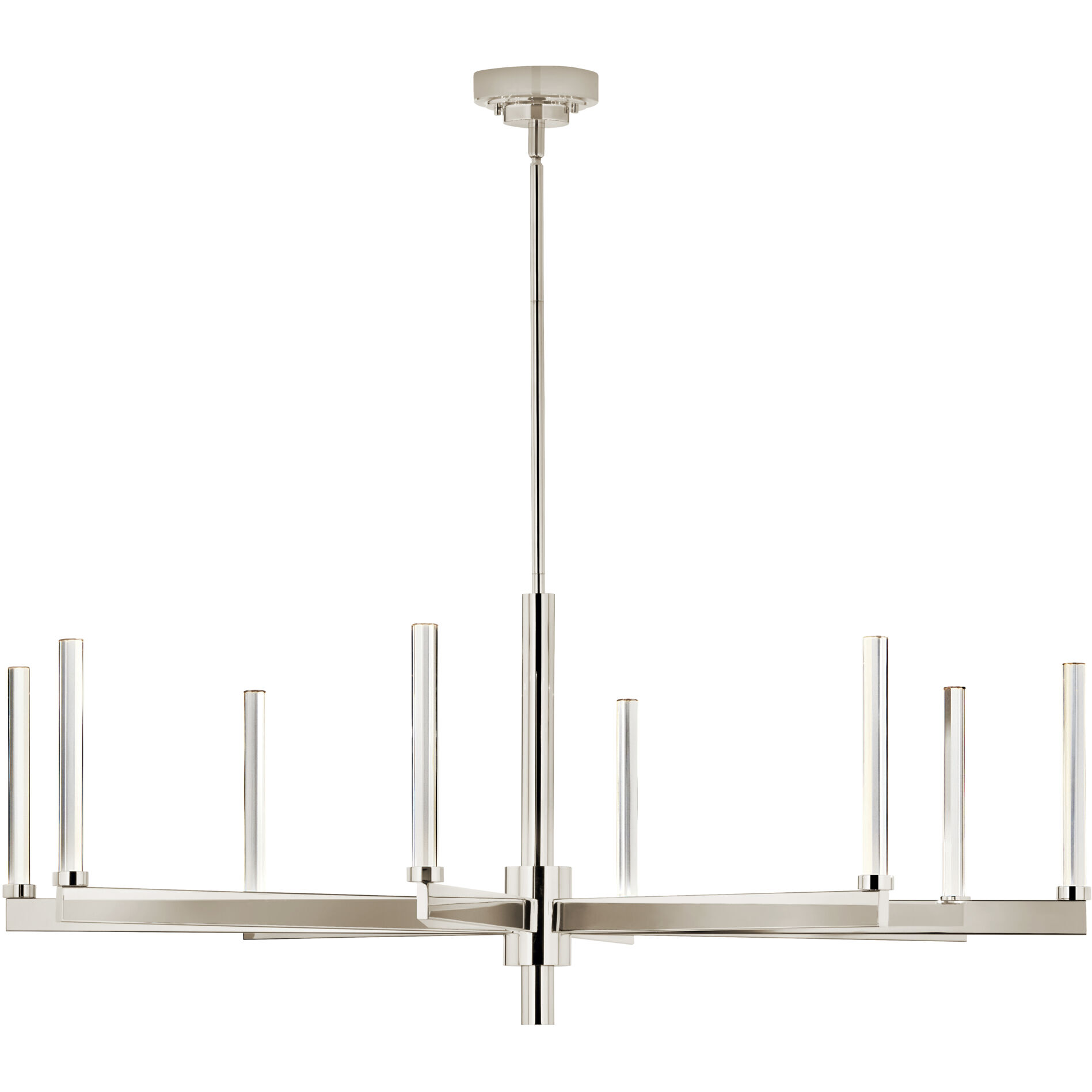 Sycara LED Polished Nickel Chandelier Ceiling Light, 1 Tier Large